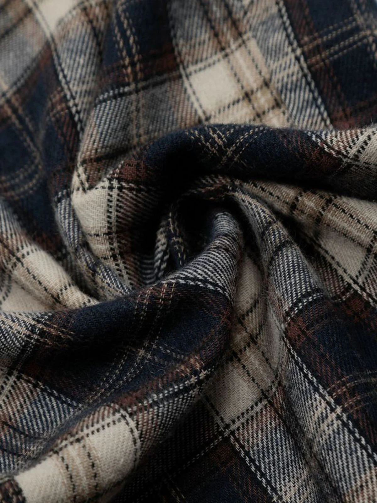 Plaid Patterned Drawstring Pants