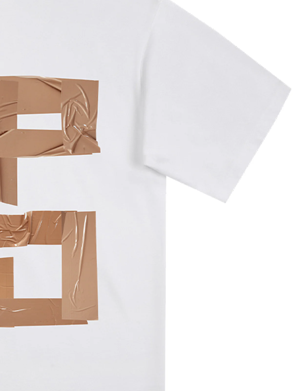 Original Tape Layered Letter Print T-shirt