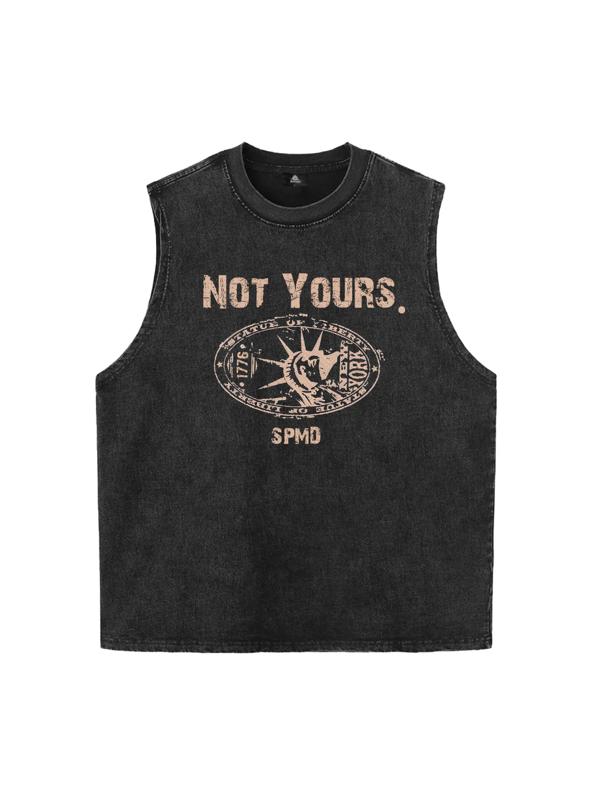 Original Printed Distressed Graphic Tank Top for Men