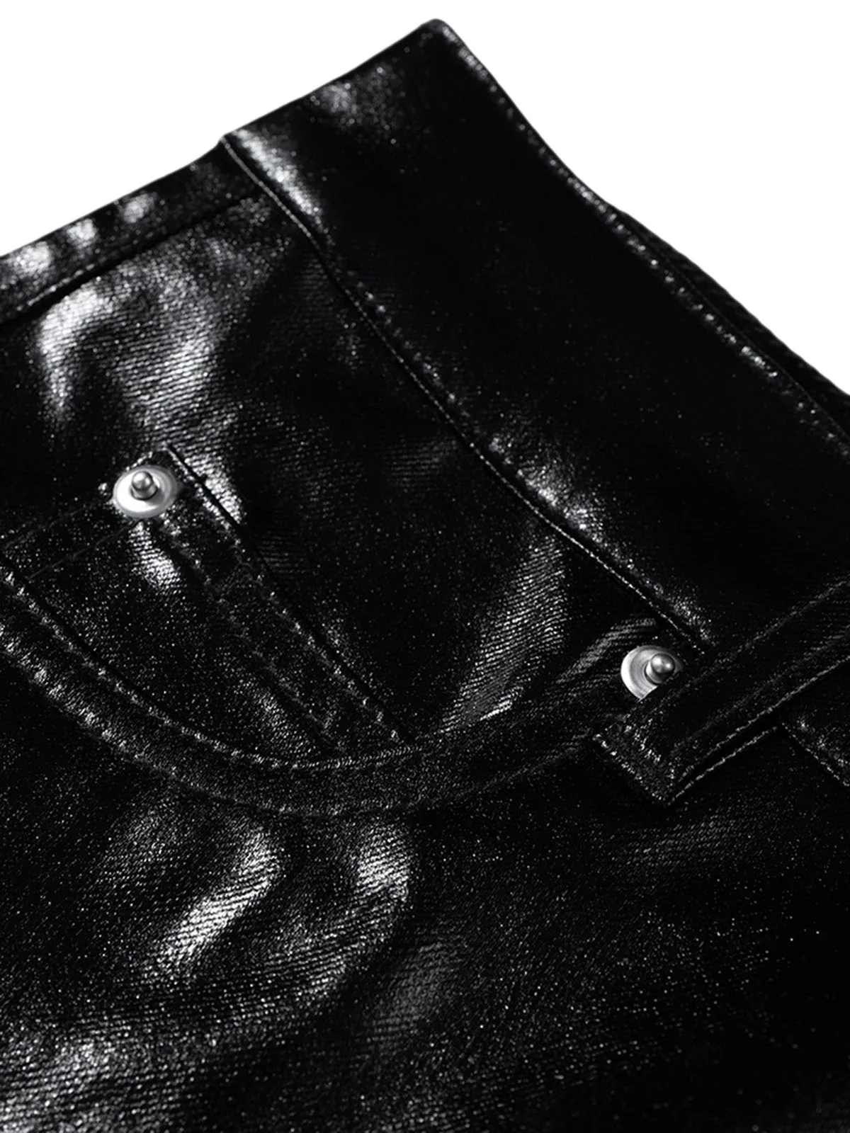 Thesupermade Glossy Patent Leather Flare Pants - 2396