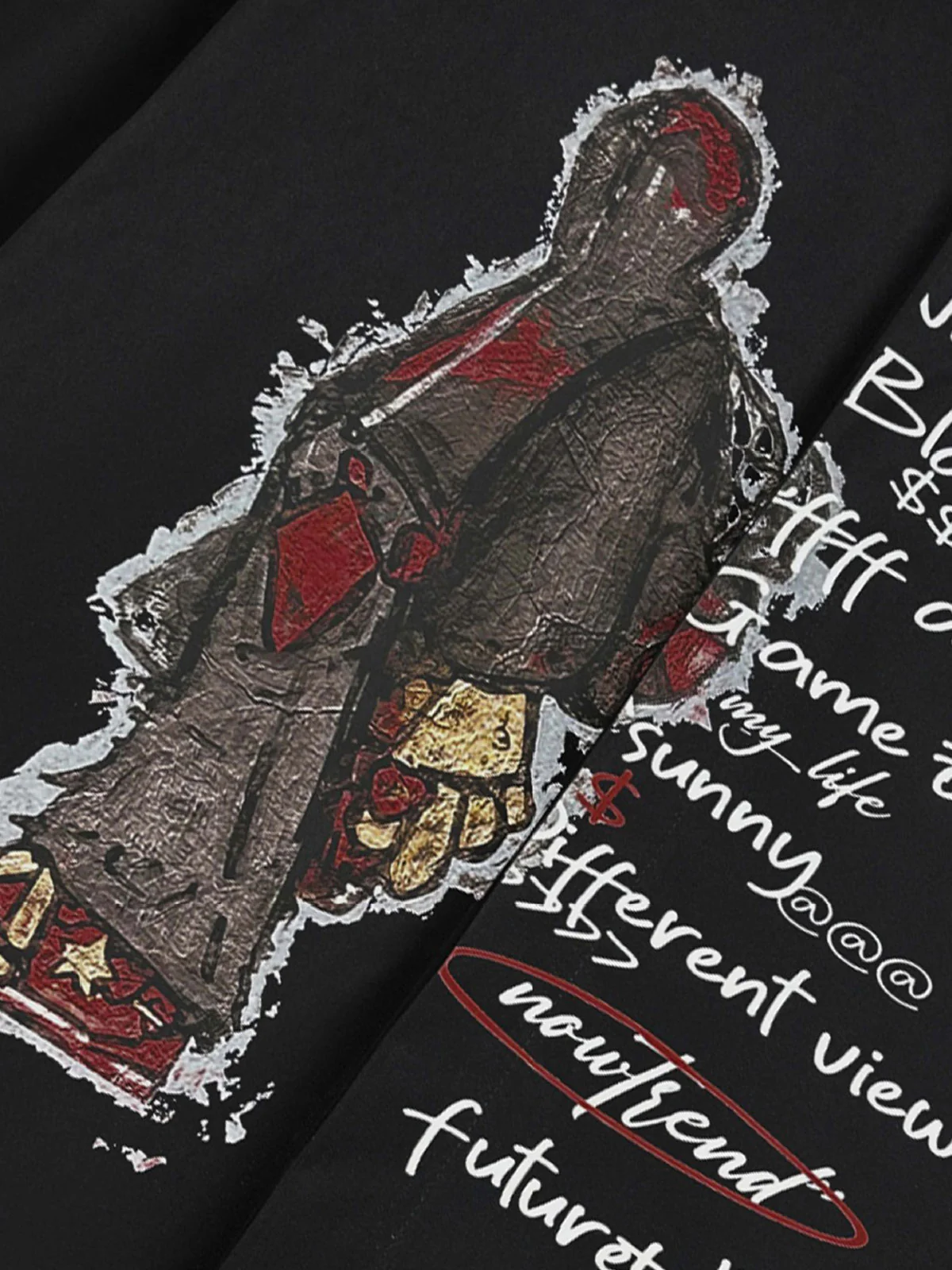 Graphic Portrait Print Long-Sleeve Shirt