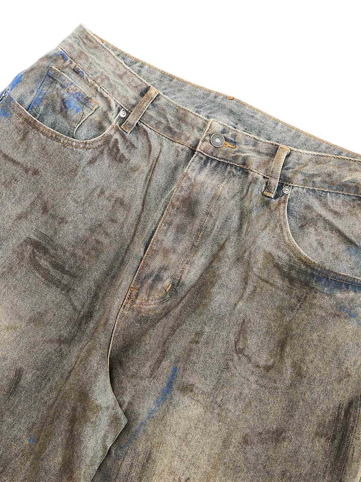 Dirty-Dyed Wasteland Style Baggy Jeans