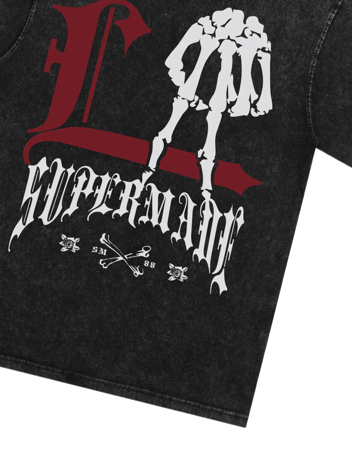 Original Gothic Skeleton Graphic Print T-Shirt