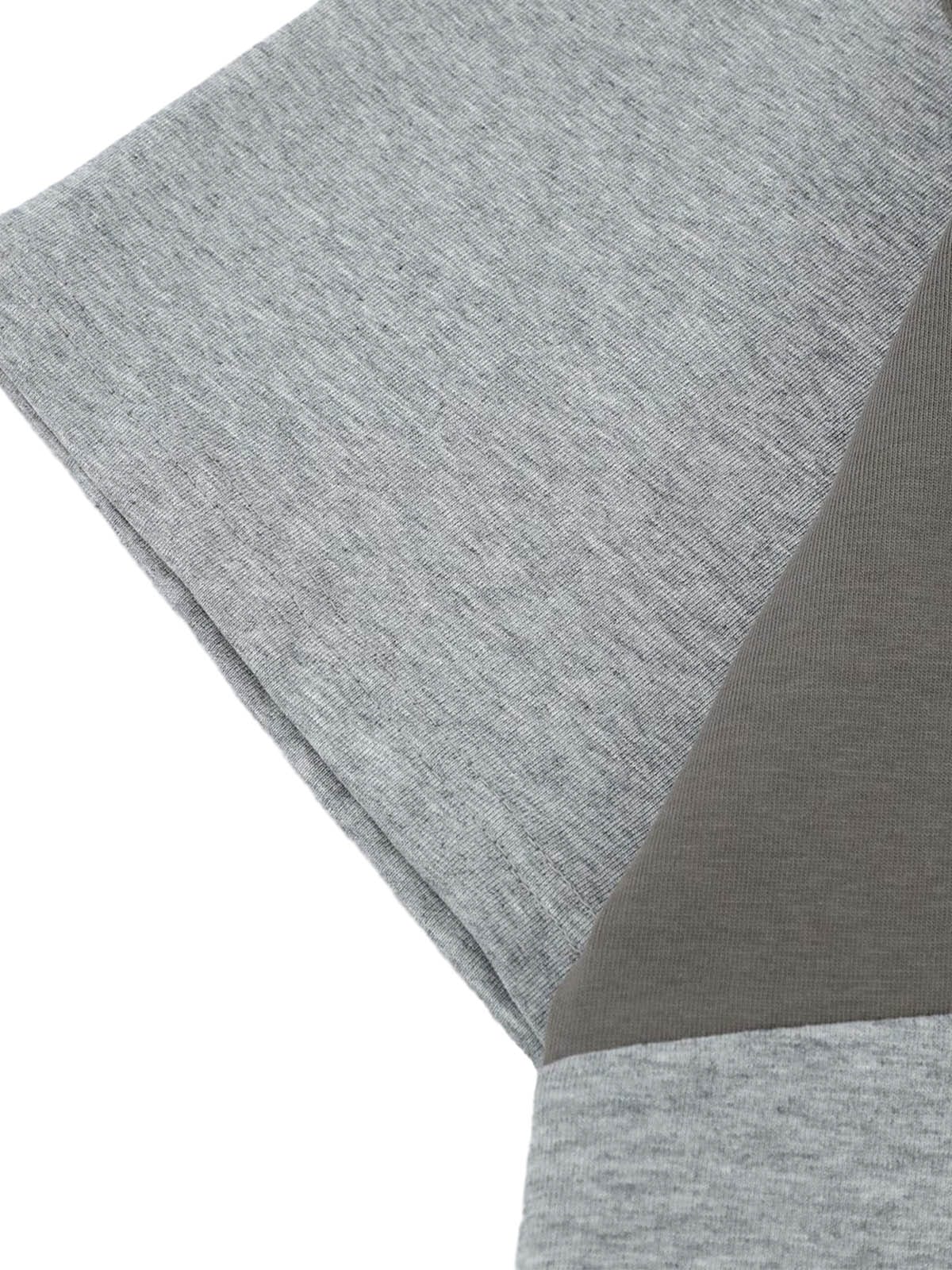 Retro Contrast Color Stitching Embroidered Letter T-shirt