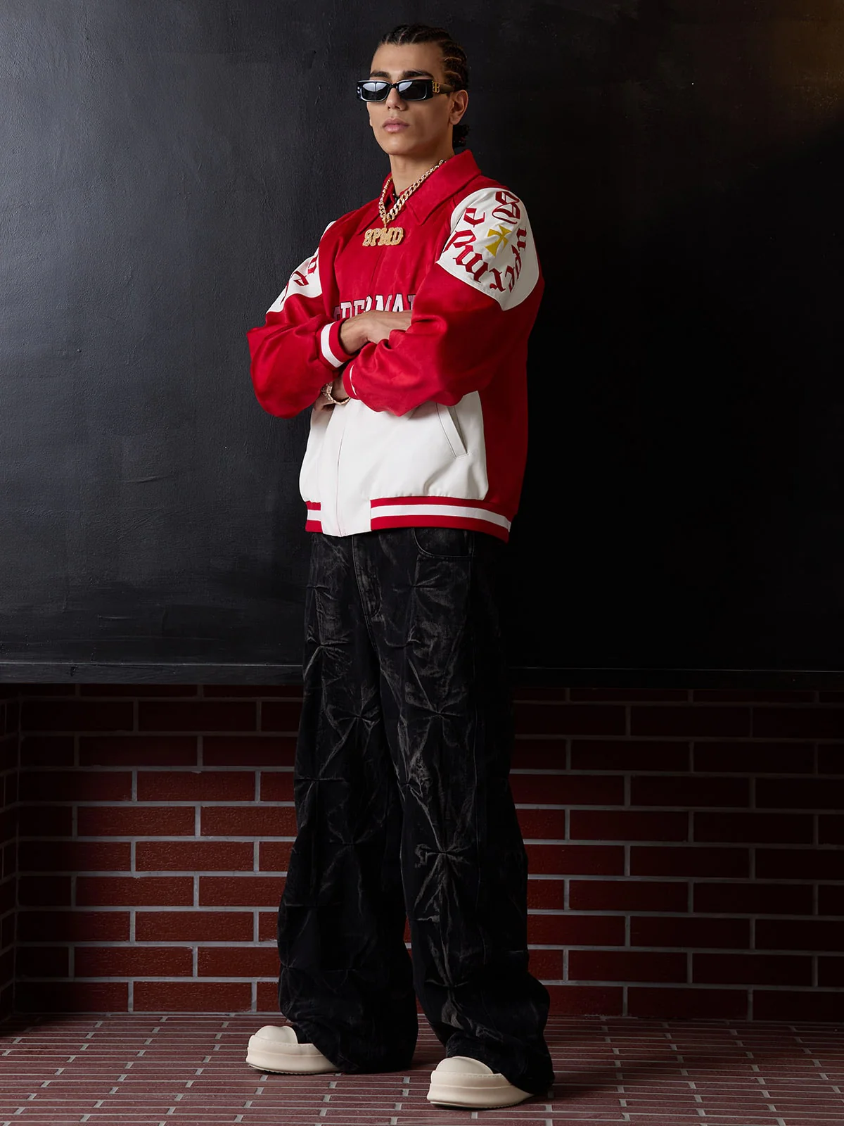 Original Contrast Color Varsity Jacket - 2349