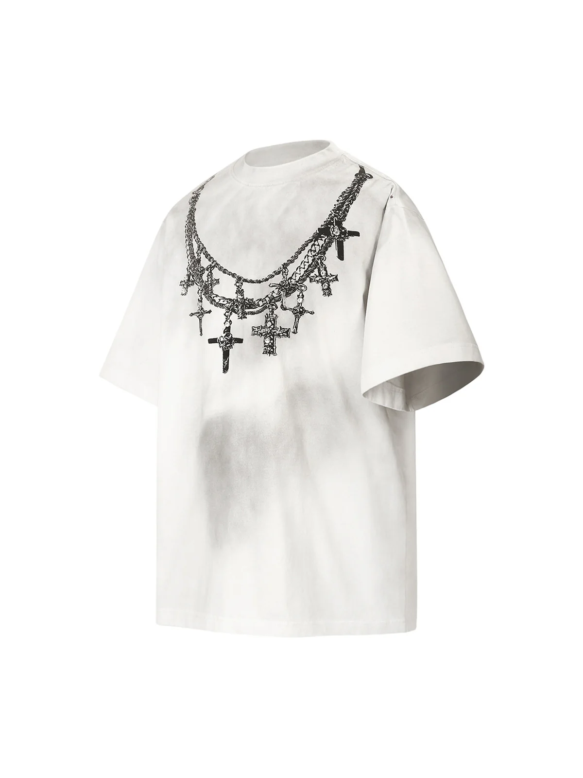 Cross Necklace Graphic T-Shirt