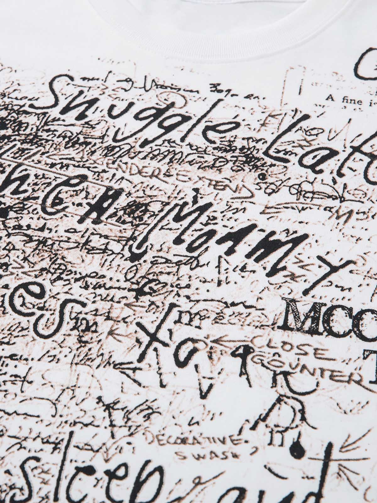 Graffiti Letter Print Oversized T-Shirt