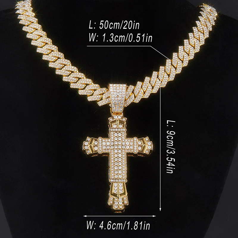 Thesupermade Diamond Cross Necklace - 1970