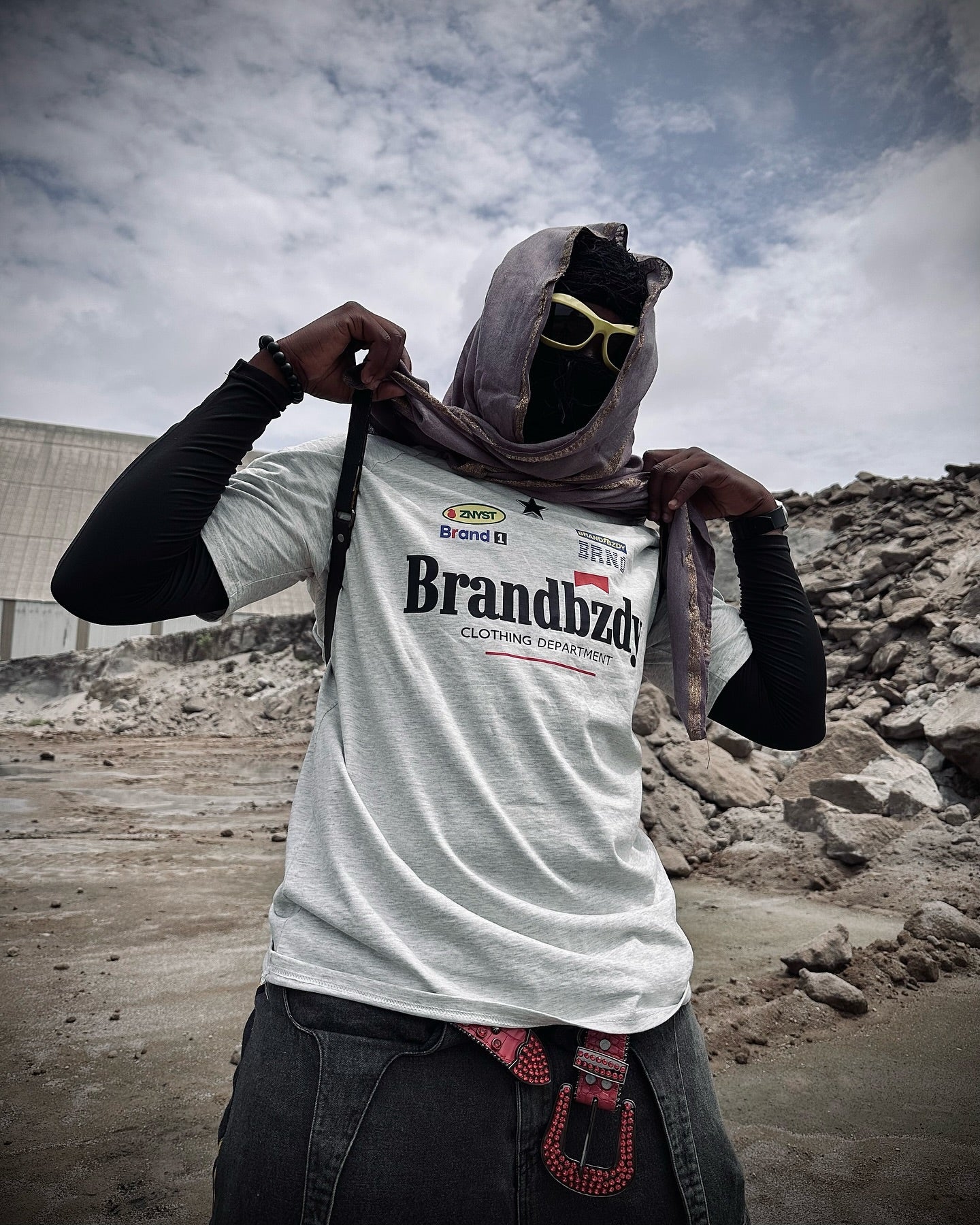 High Street Retro Badge Jersey T-shirt - 2084