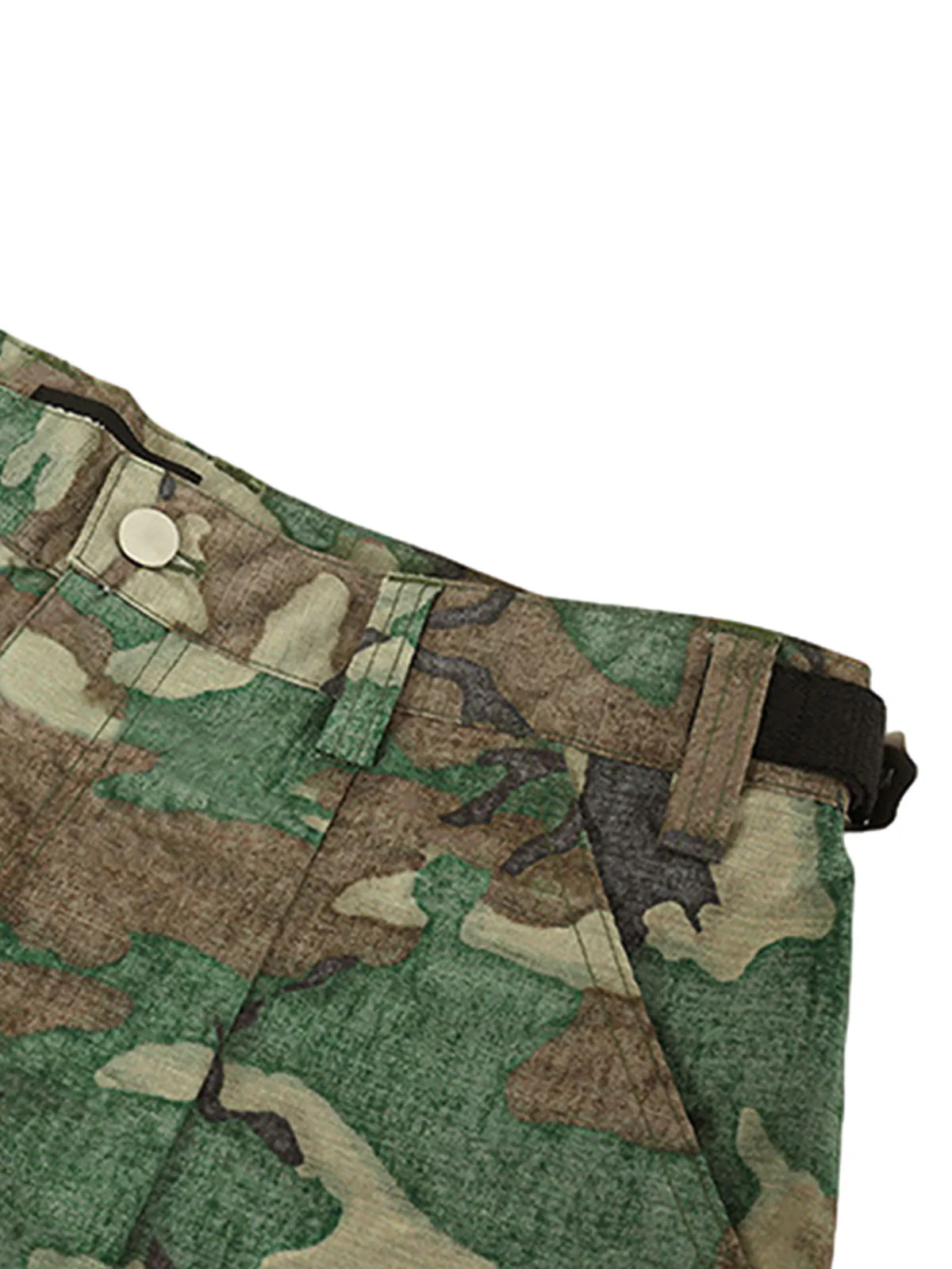 Camouflage Adjustable Belt Cargo Pants