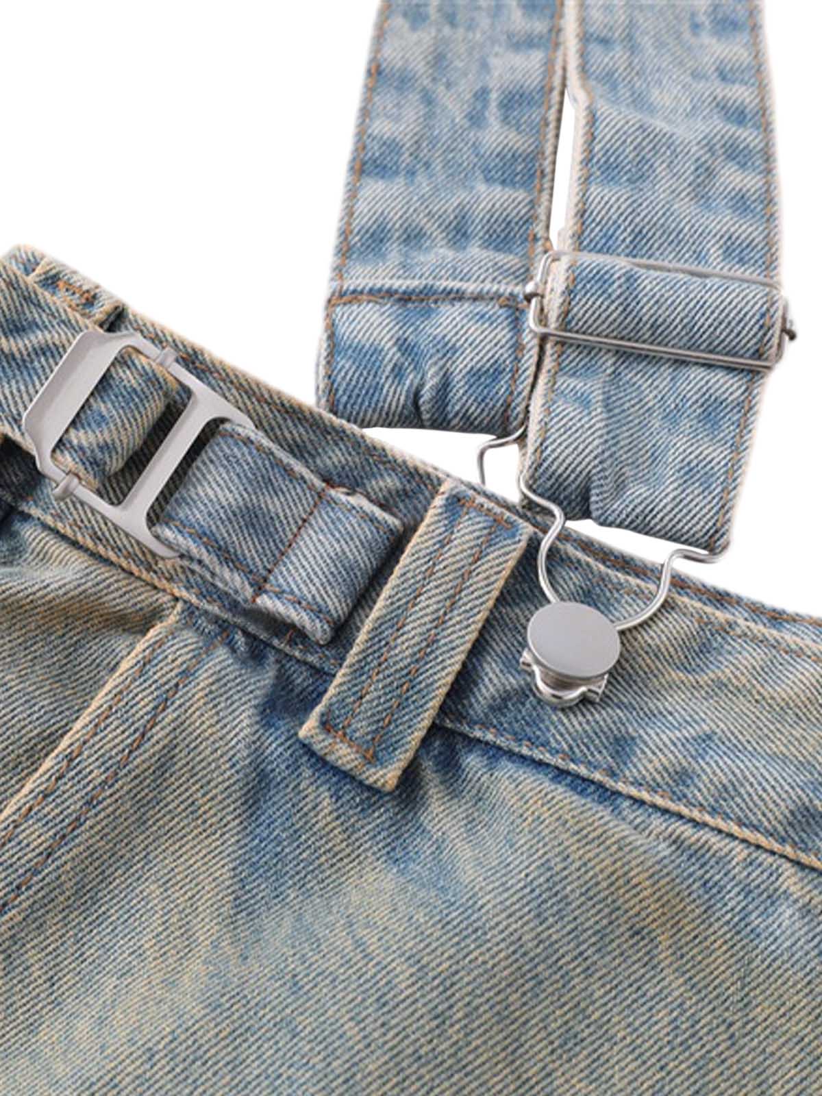 Distressed Washed Detachable Jeans