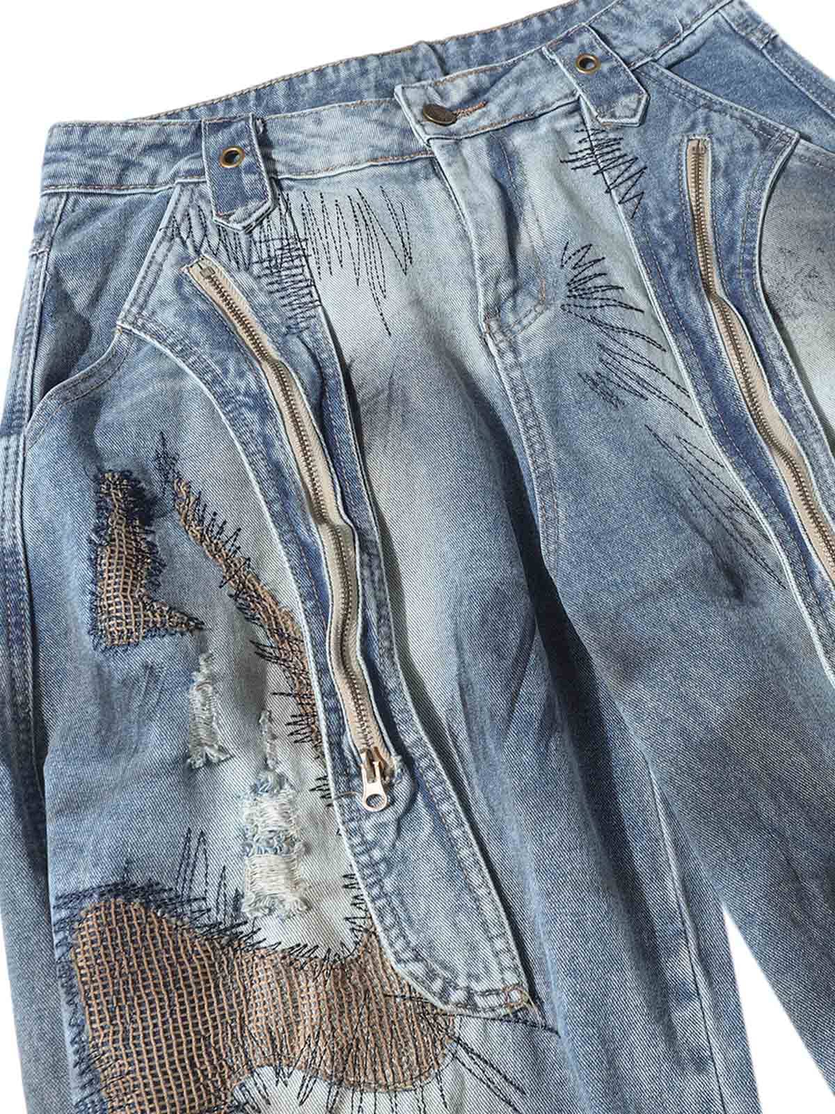 RO Style Washed Barrel Jeans
