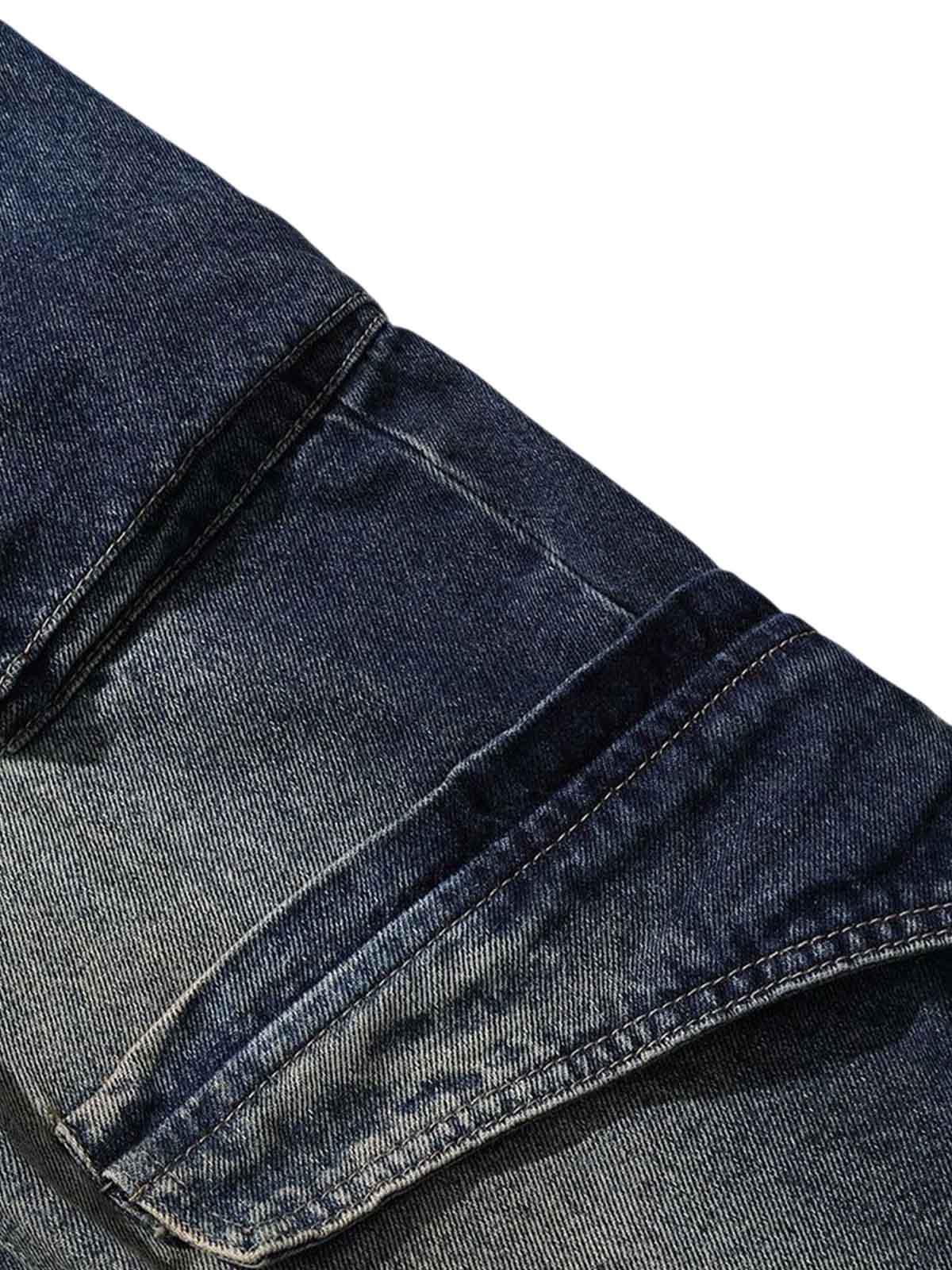 Heavy Washed Workwear Baggy Barrel Jeans - 2337