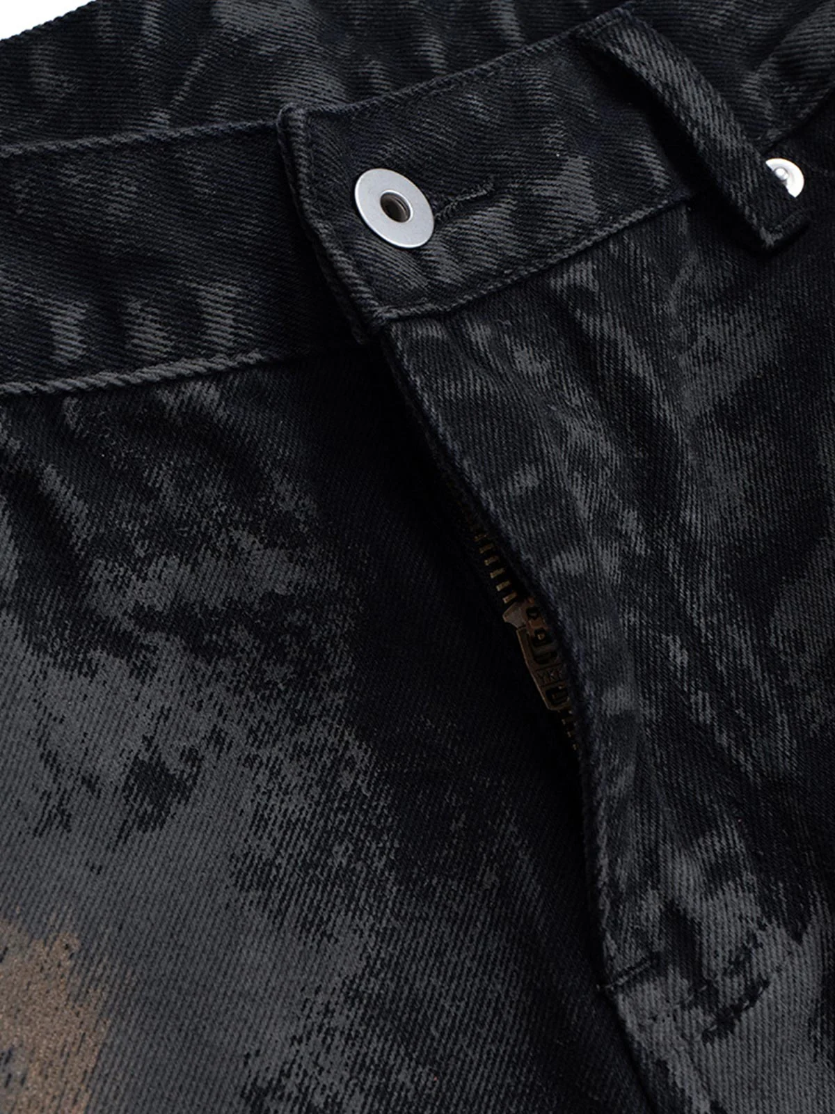 Tie-Dye Distressed Denim Shorts