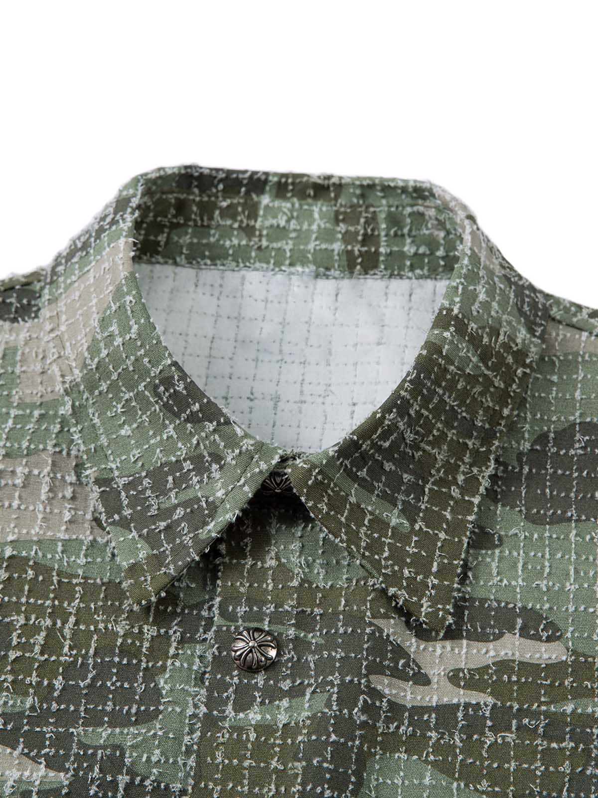 Washed Brushed Camouflage Short Sleeve Shirt