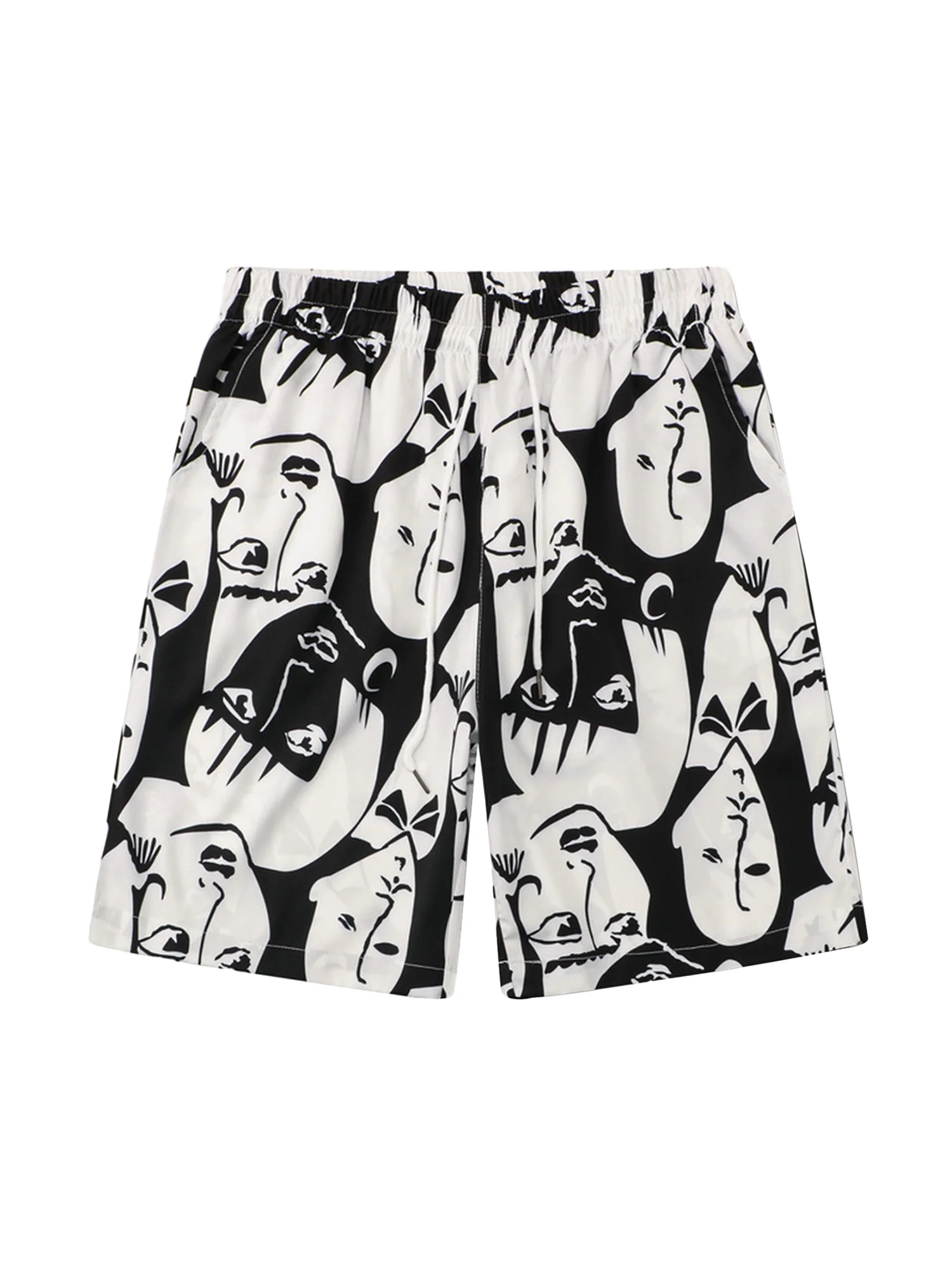 Multi-Face Print Summer Short Set