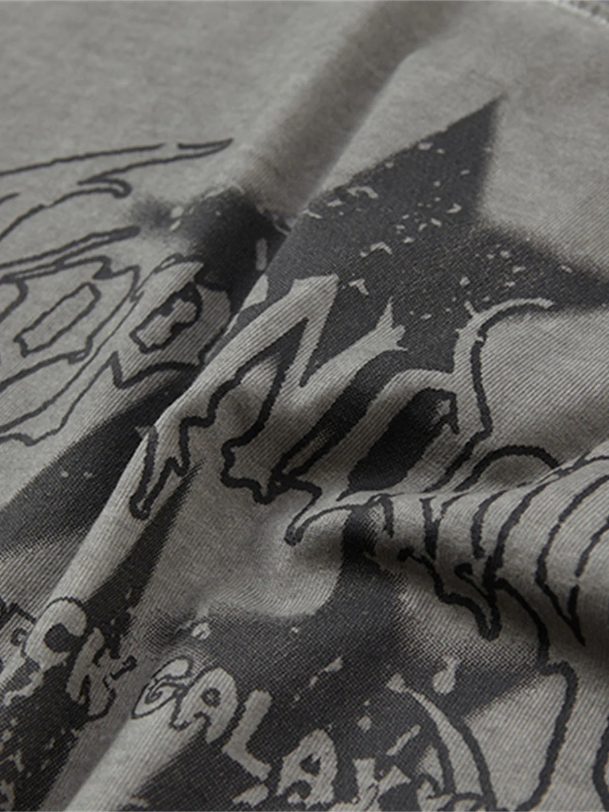 Washed Star Print Vest