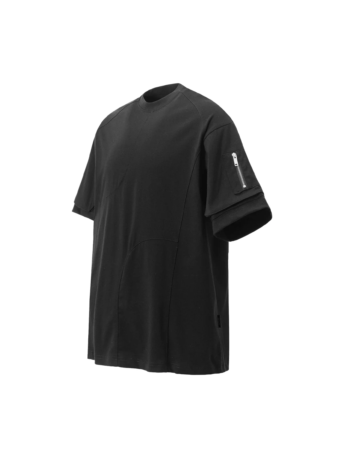 Retro Washed Deconstruction Functional Pocket T-shirt