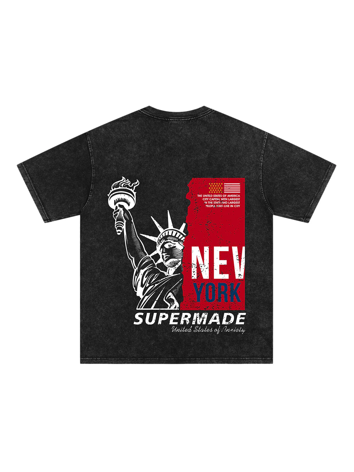 Orginal Statue of Liberty Splicing Graffiti Independence Day T-shir