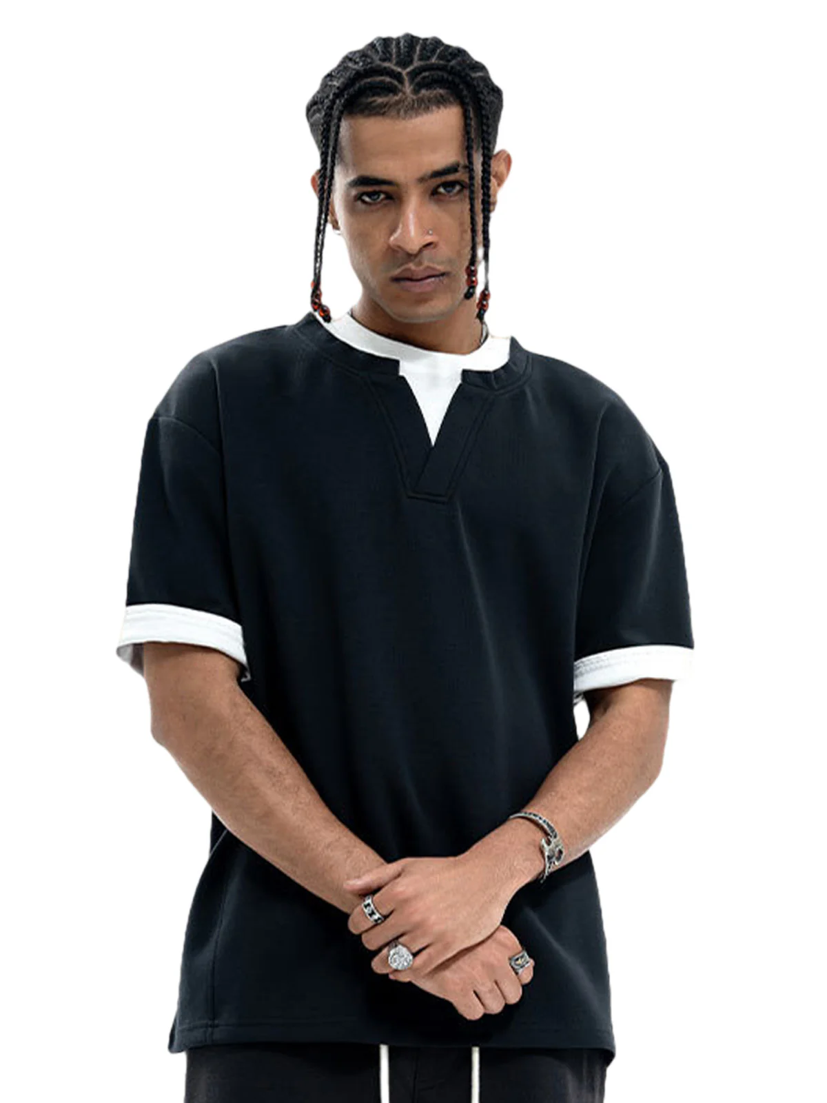 Cleanfit Faux Two-Piece Oversized T-Shirt