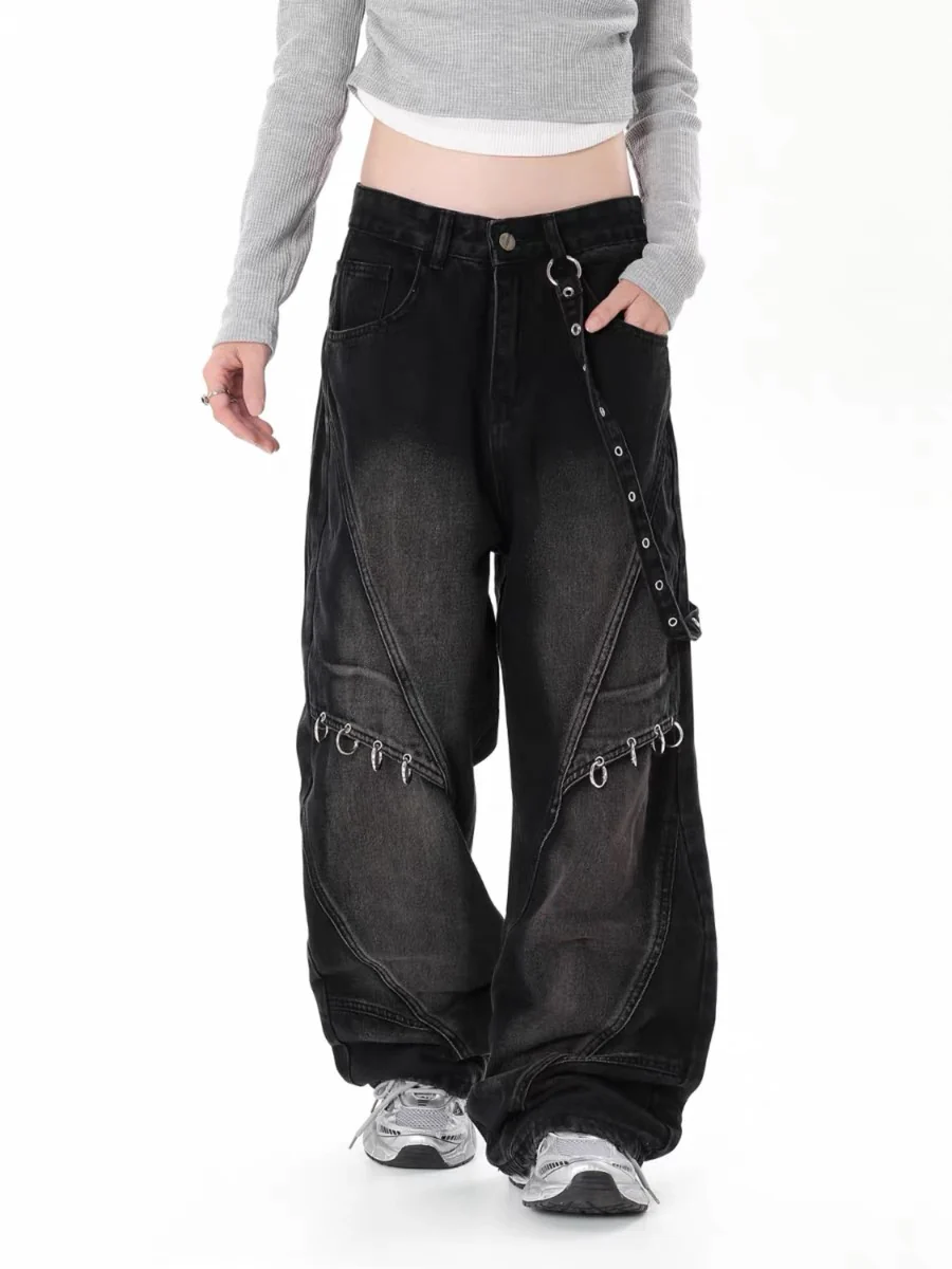 Thesupermade Washed Distressed Baggy Jeans - 2233