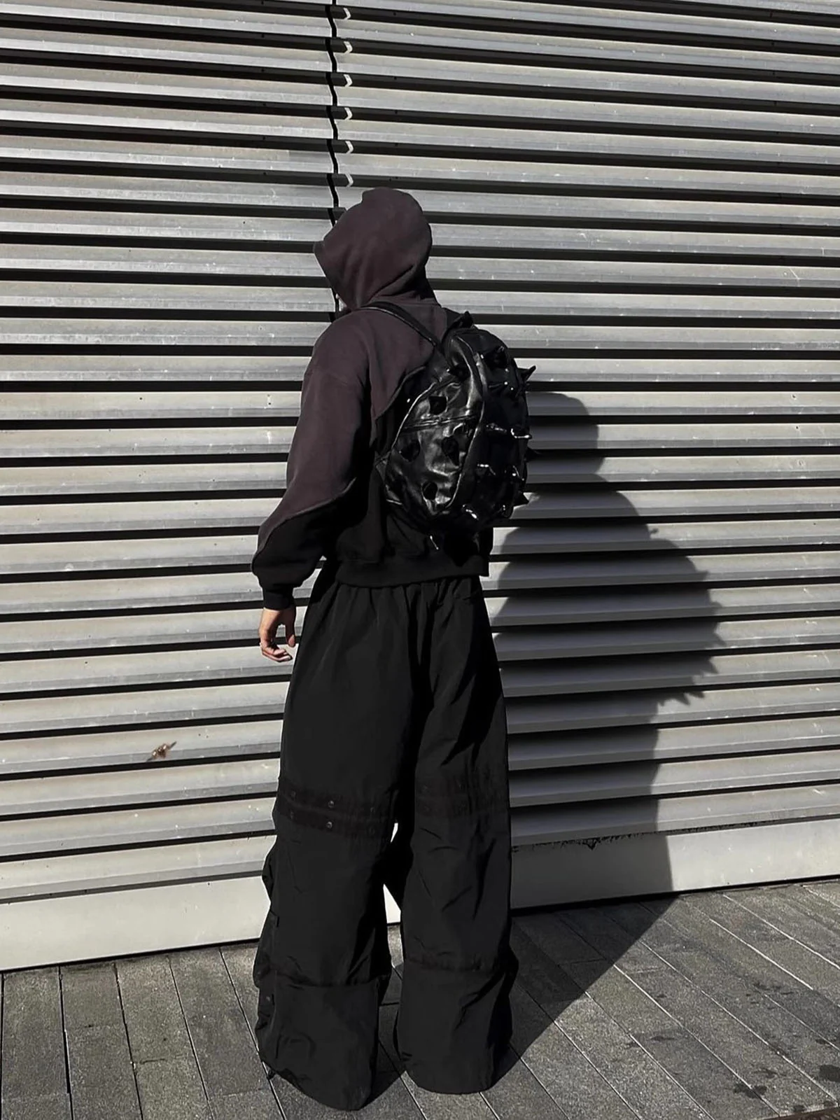 Street Rock Punk Dark Hedgehog Rivet Backpack