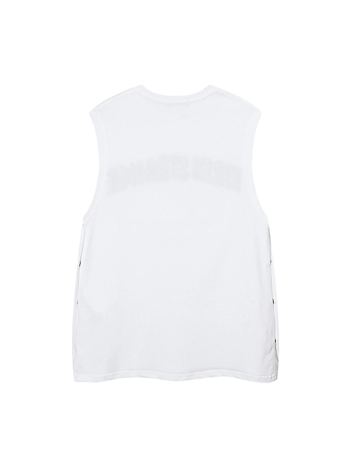 Towel Embroidered Letter Side Button Vest