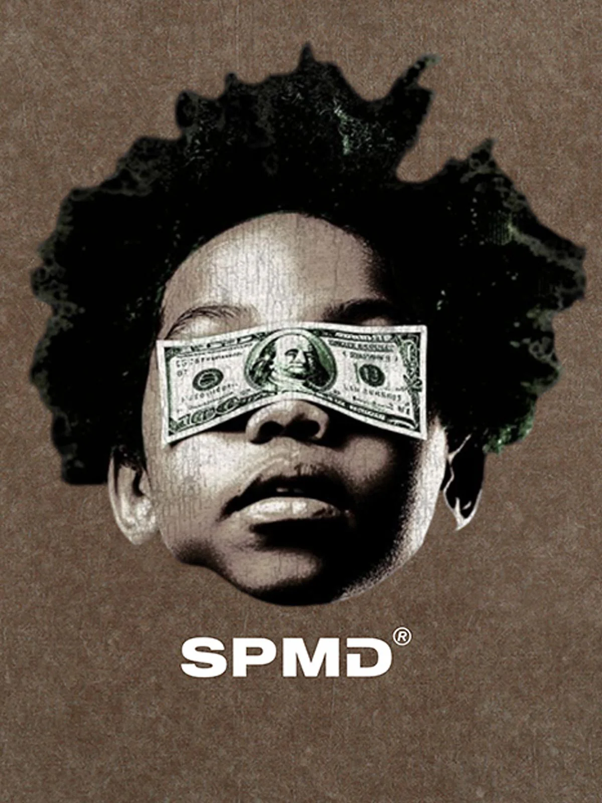 Original Distressed Washed Dollar Boy Print T-Shirt