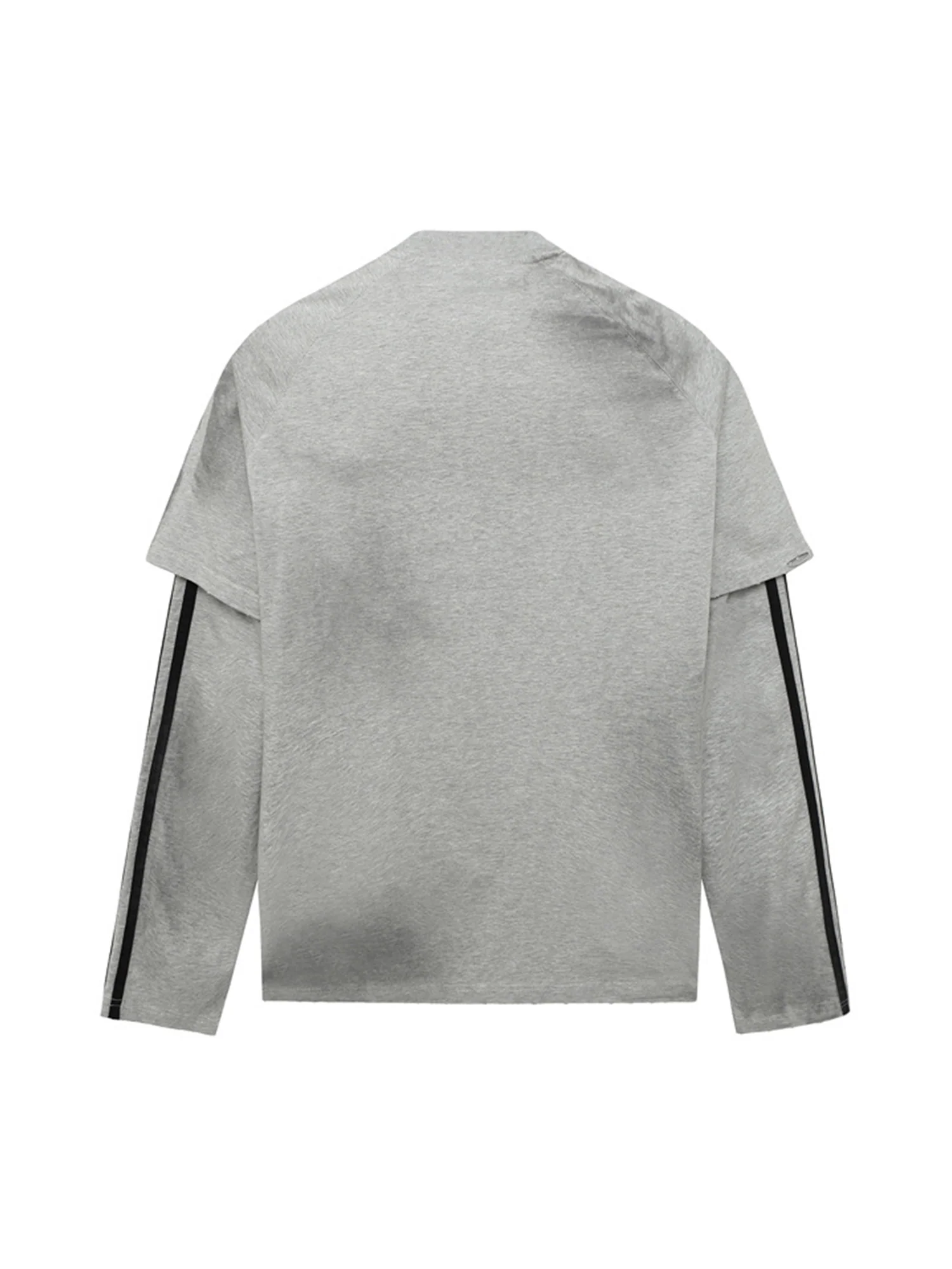 Thesupermade Distressed Printed Faux Two-piece Long-sleeved T-shirt - 2328