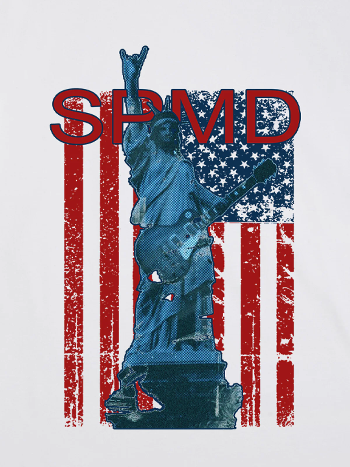 Original Rock Statue Of Liberty Print T-shirt