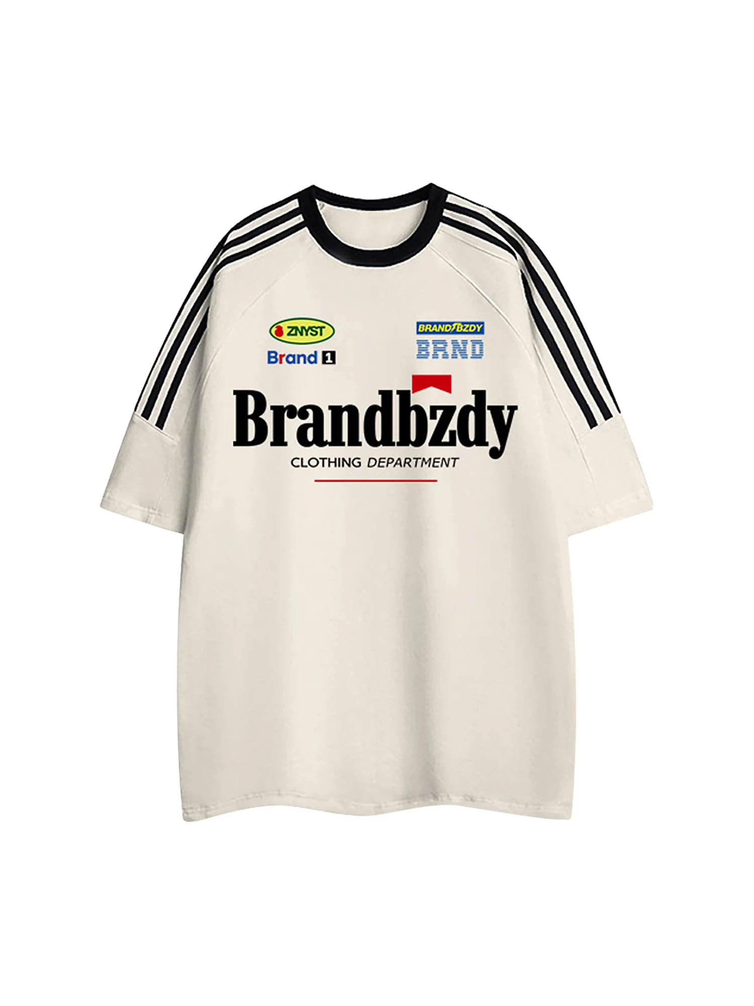 High Street Retro Badge Jersey T-shirt - 2084