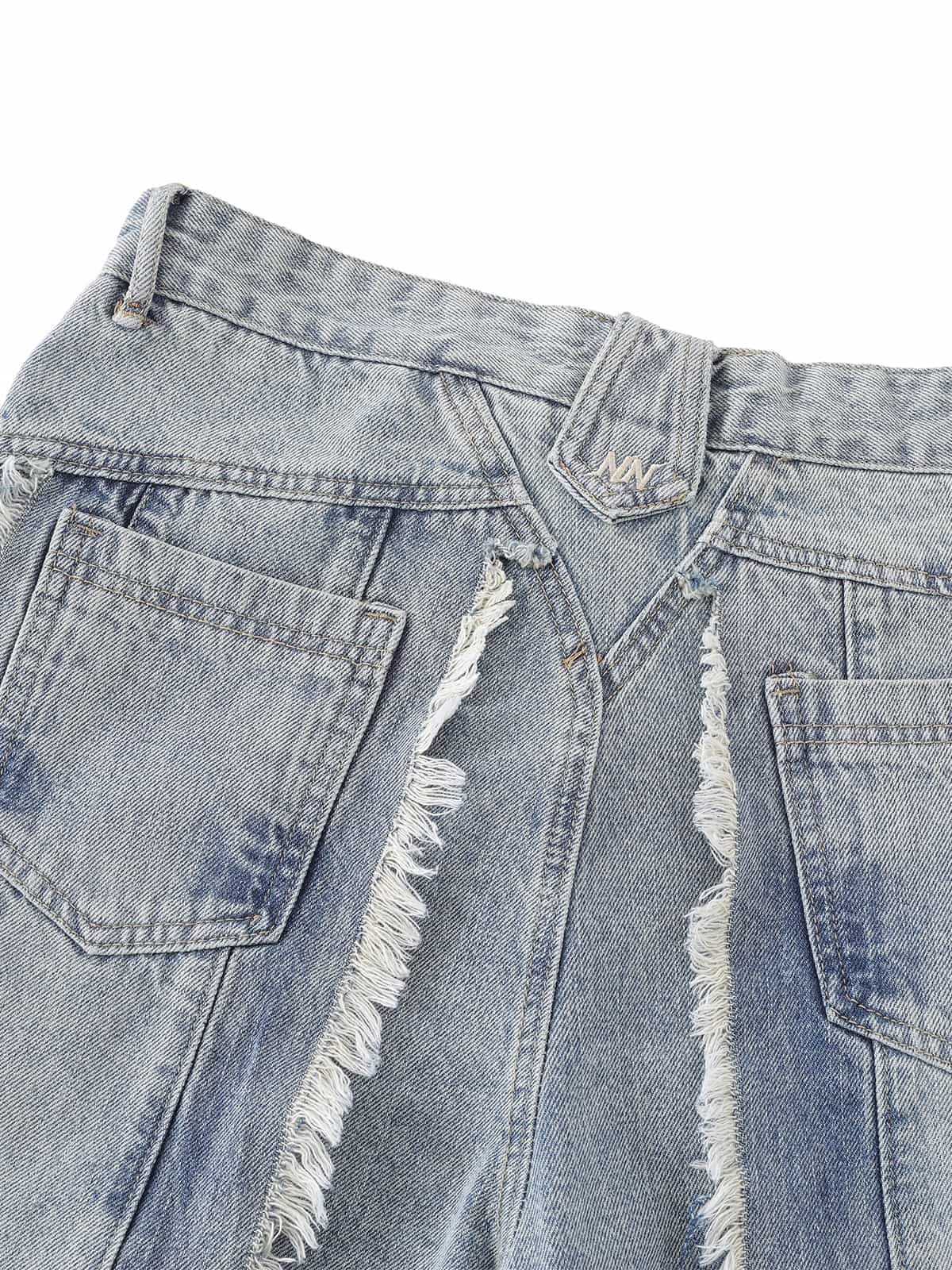 Distressed Frayed Edges Baggy Jeans