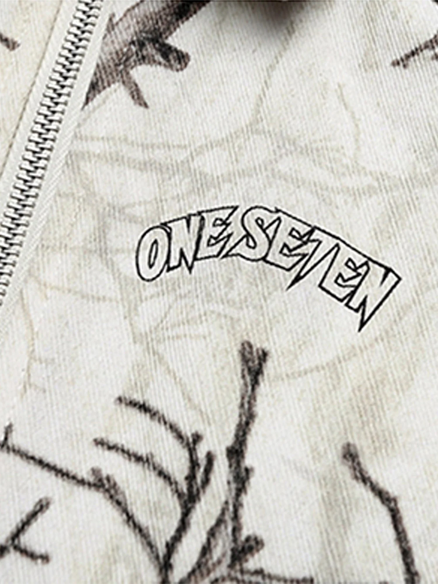 Thesupermade Retro Branches & Fallen Leaves Print Workwear Set