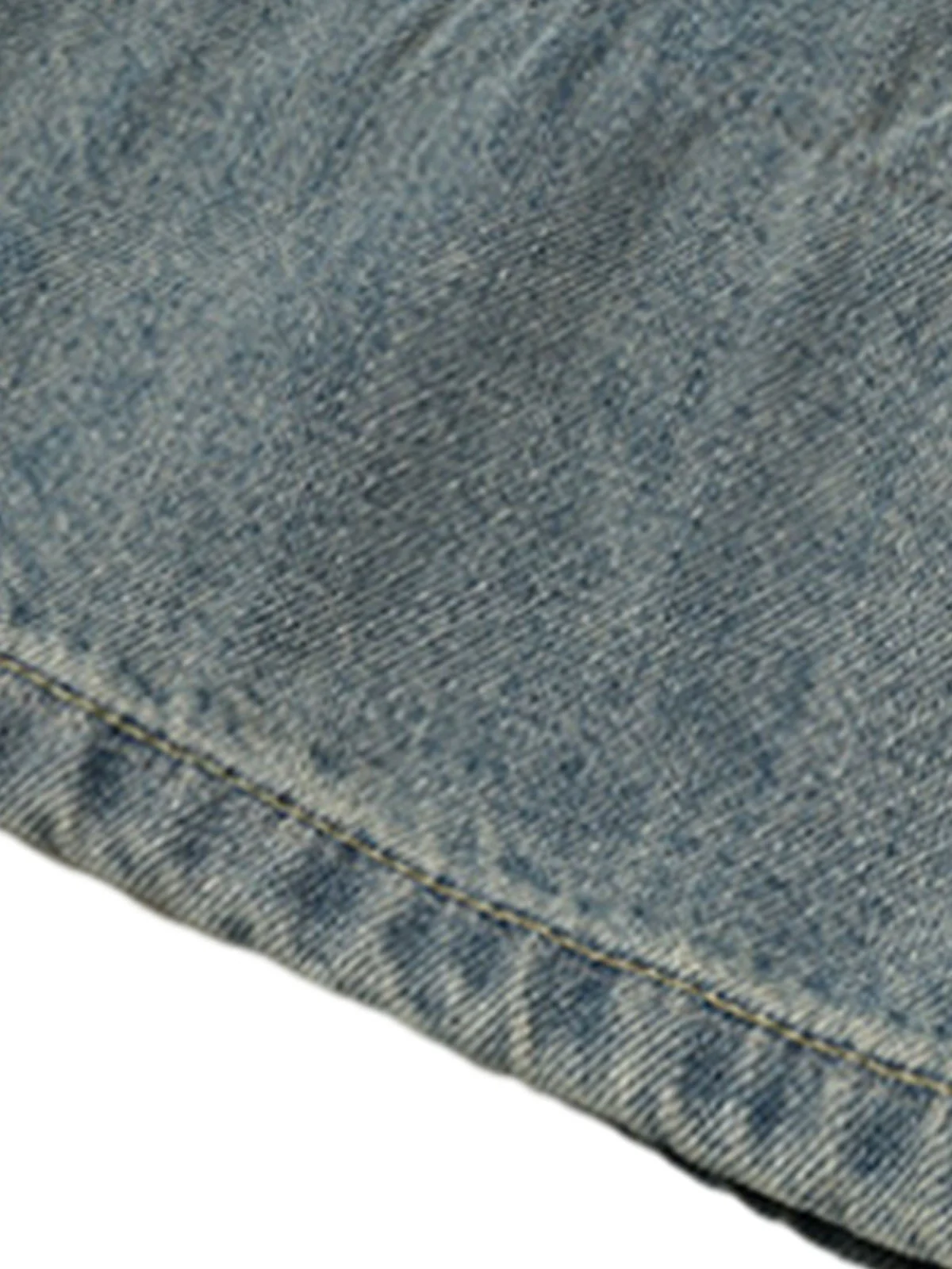 Vintage Washed Plaid Baggy Jeans