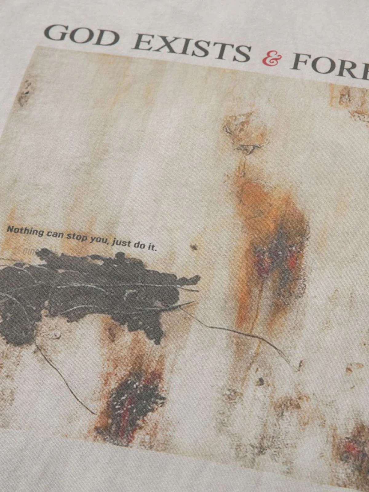 Dirty-Dyed Washed Crew Neck T-shirt