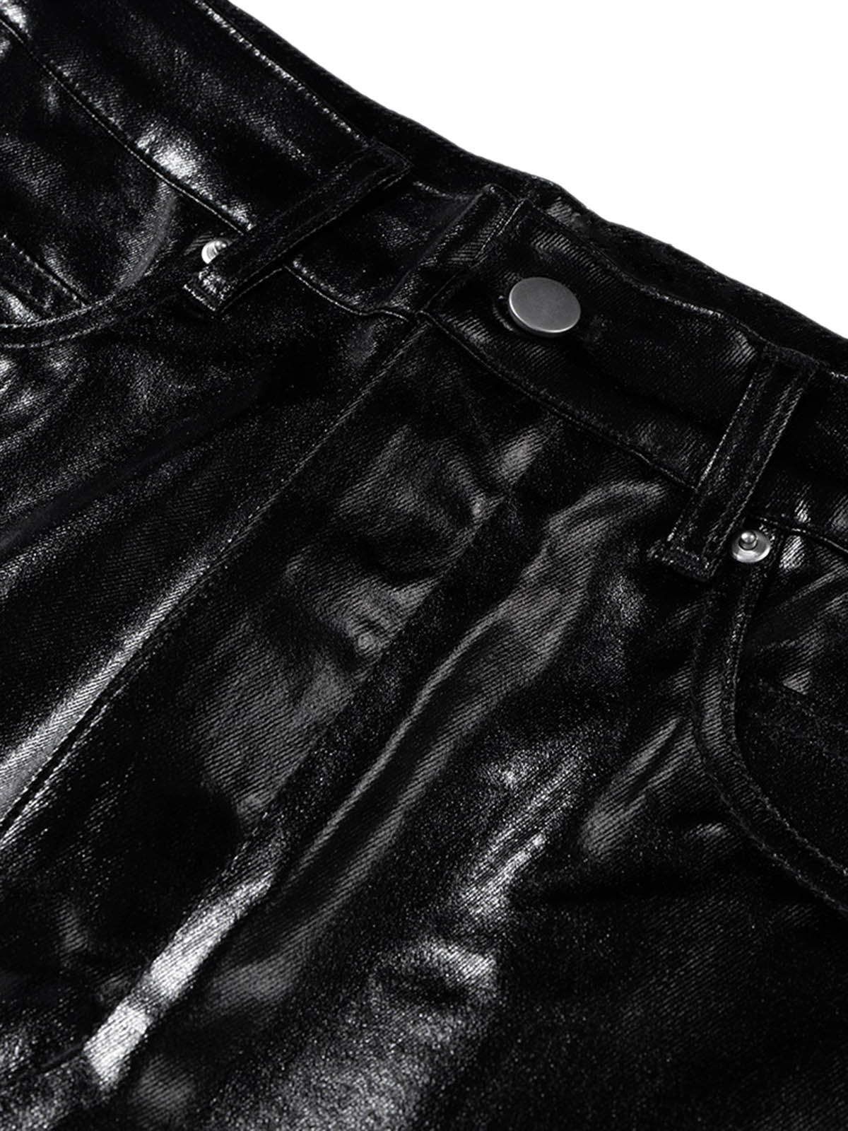 Thesupermade Glossy Patent Leather Flare Pants - 2396