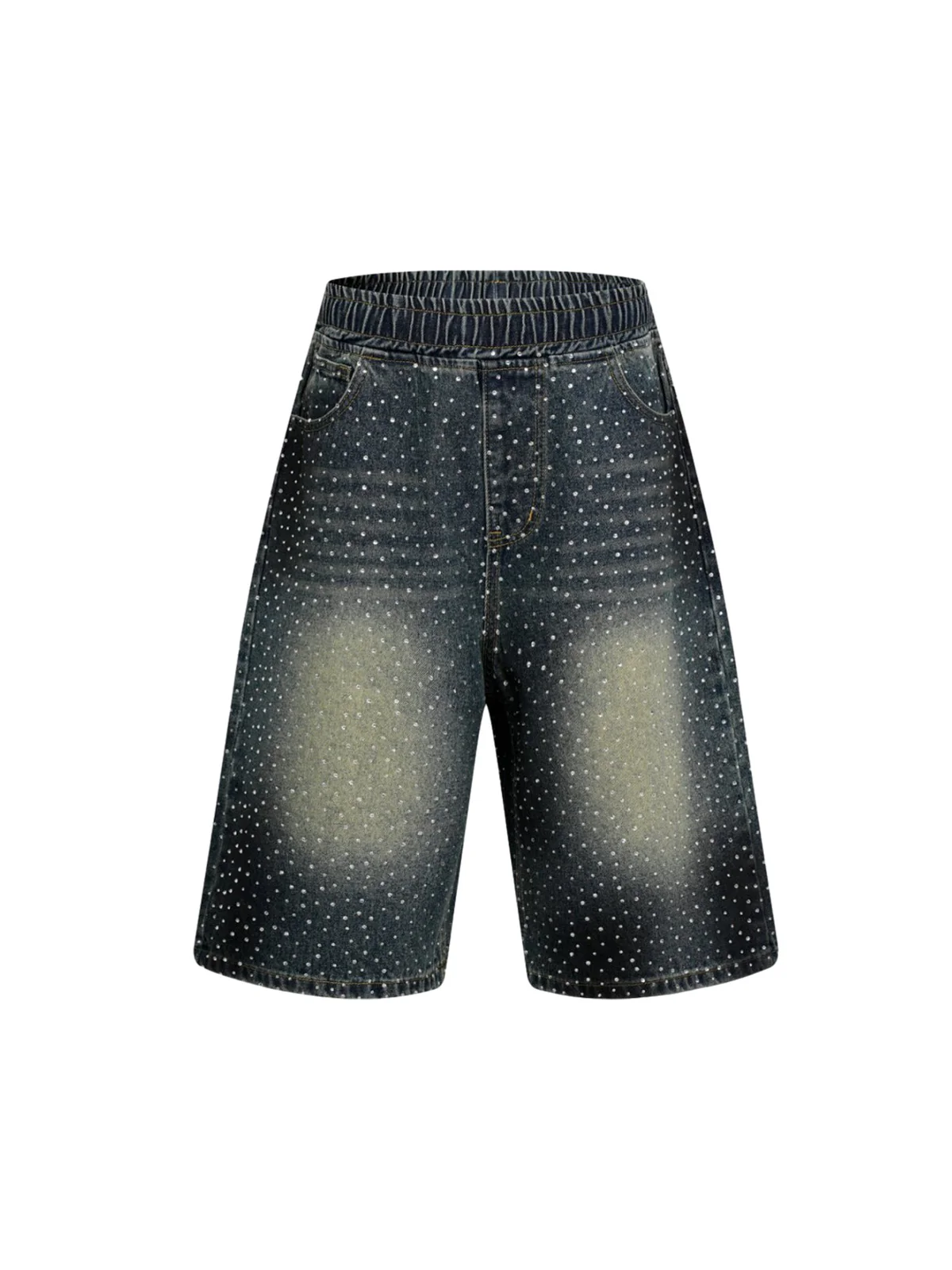 Heavy Diamond Drawstring Denim Jorts