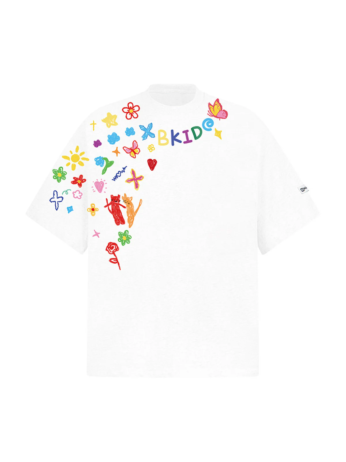 Retro Graffiti Hand-Painted T-Shirt