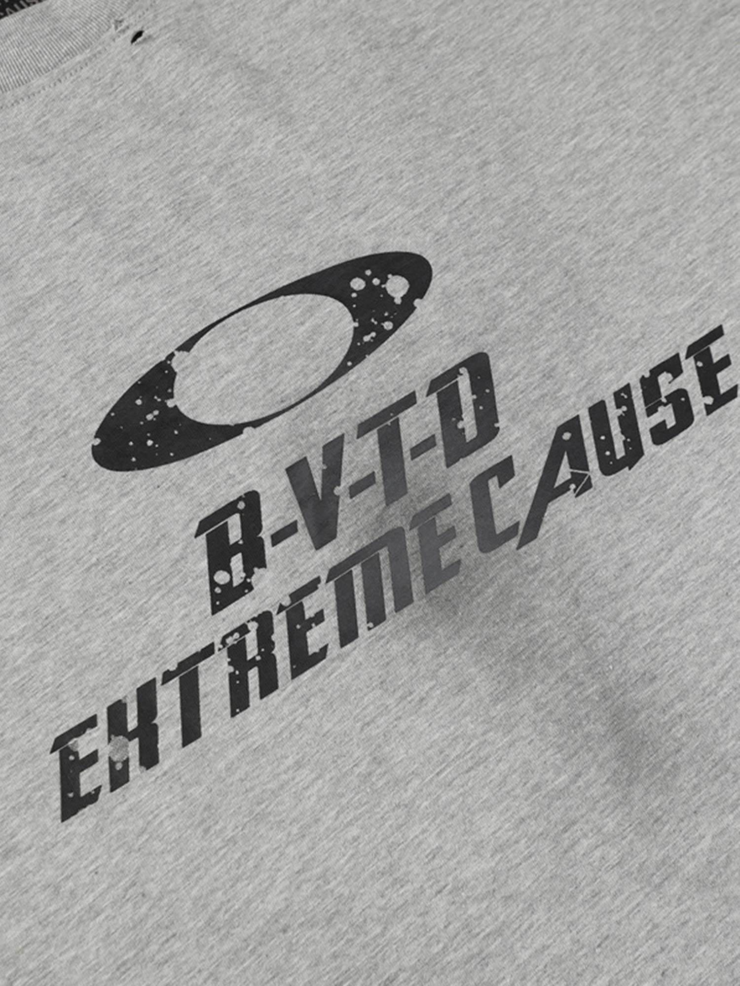 Thesupermade Distressed Printed Faux Two-piece Long-sleeved T-shirt - 2328