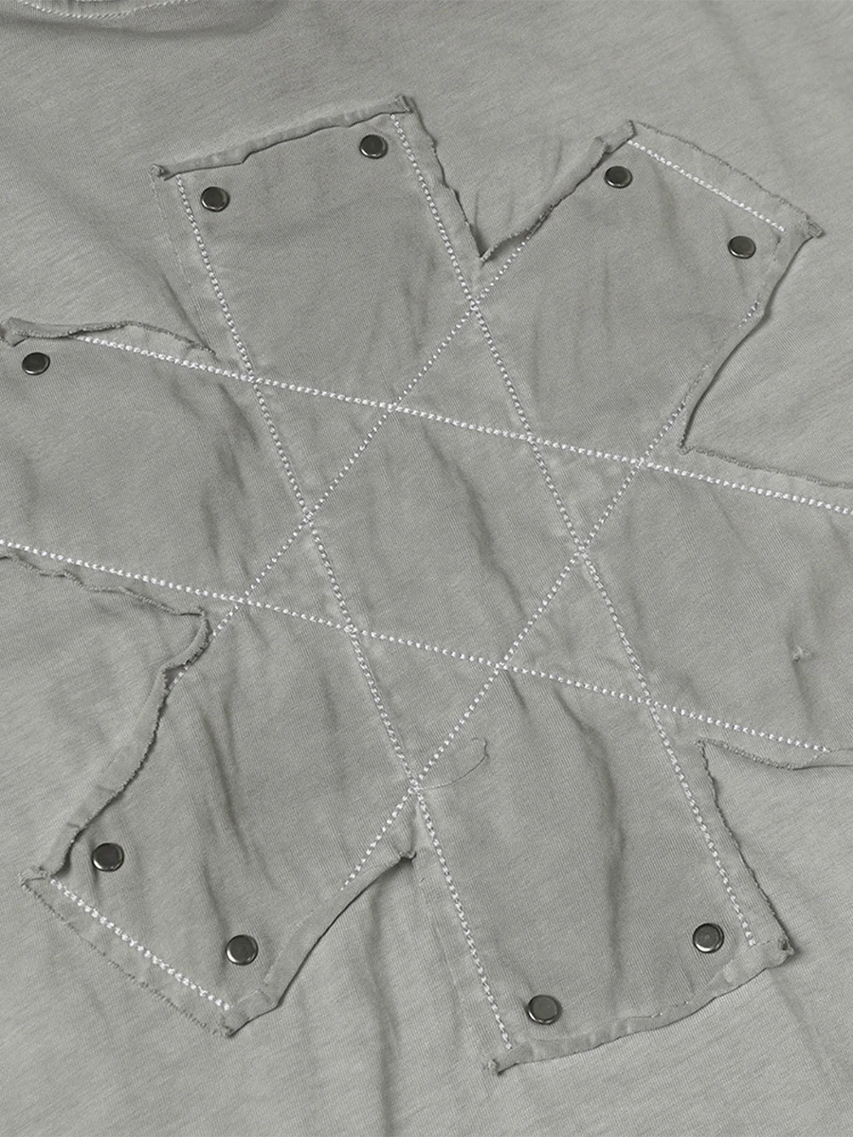 Street Split Studded Patch T-shirt