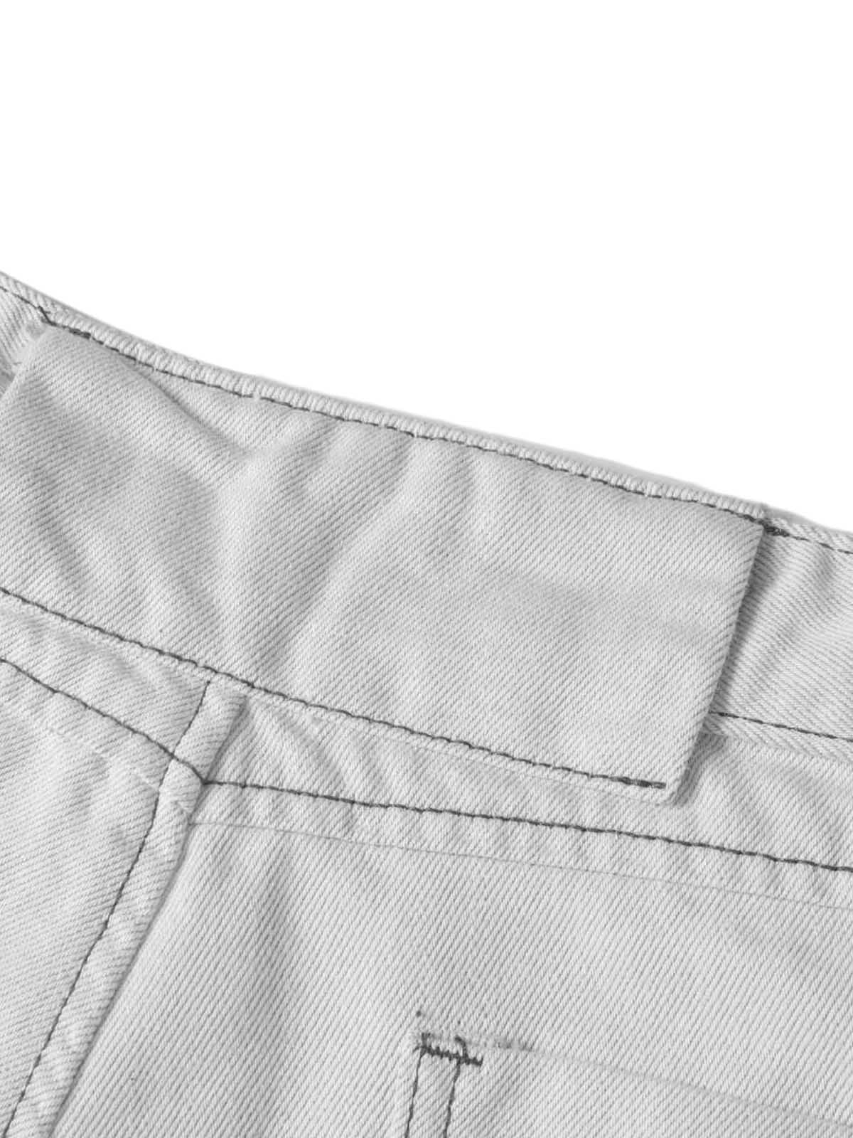 Deconstructed Split Contrast Stitching Scimitar Jorts
