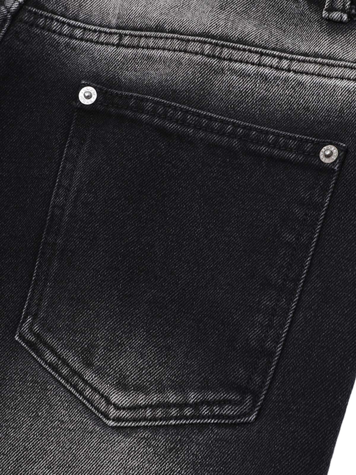 Distressed Washed Pleated Vest Jorts Denim Suit