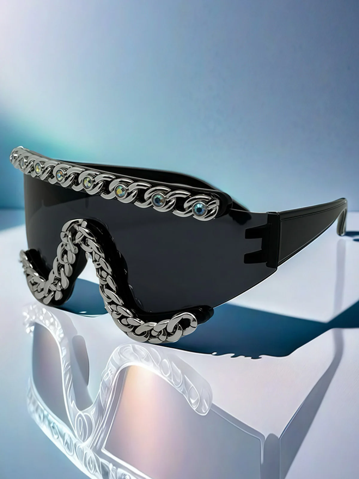 Chain-Embellished Sunglasses