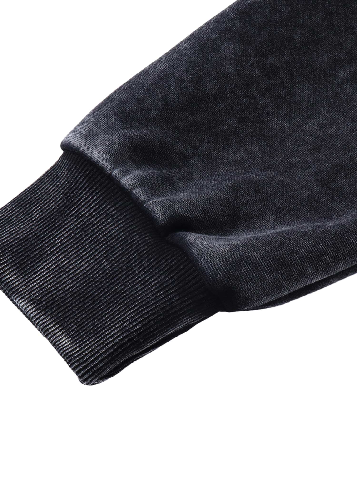 Thesupermade Washed Flame Printed Hooded Fleece Sweatshirt