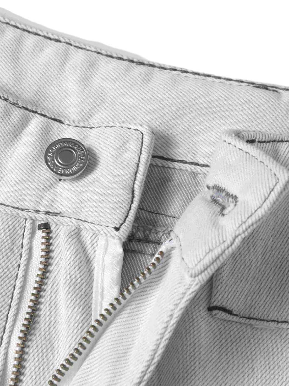 Deconstructed Split Contrast Stitching Scimitar Jorts