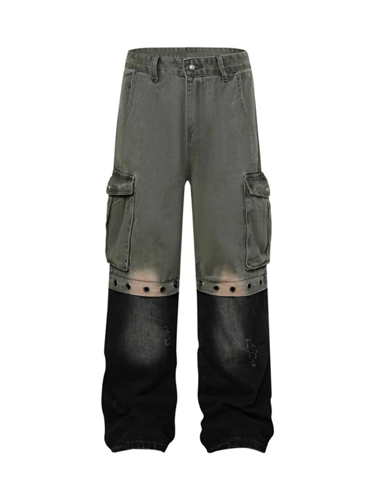 Deconstructed Detachable Split Cargo Jeans