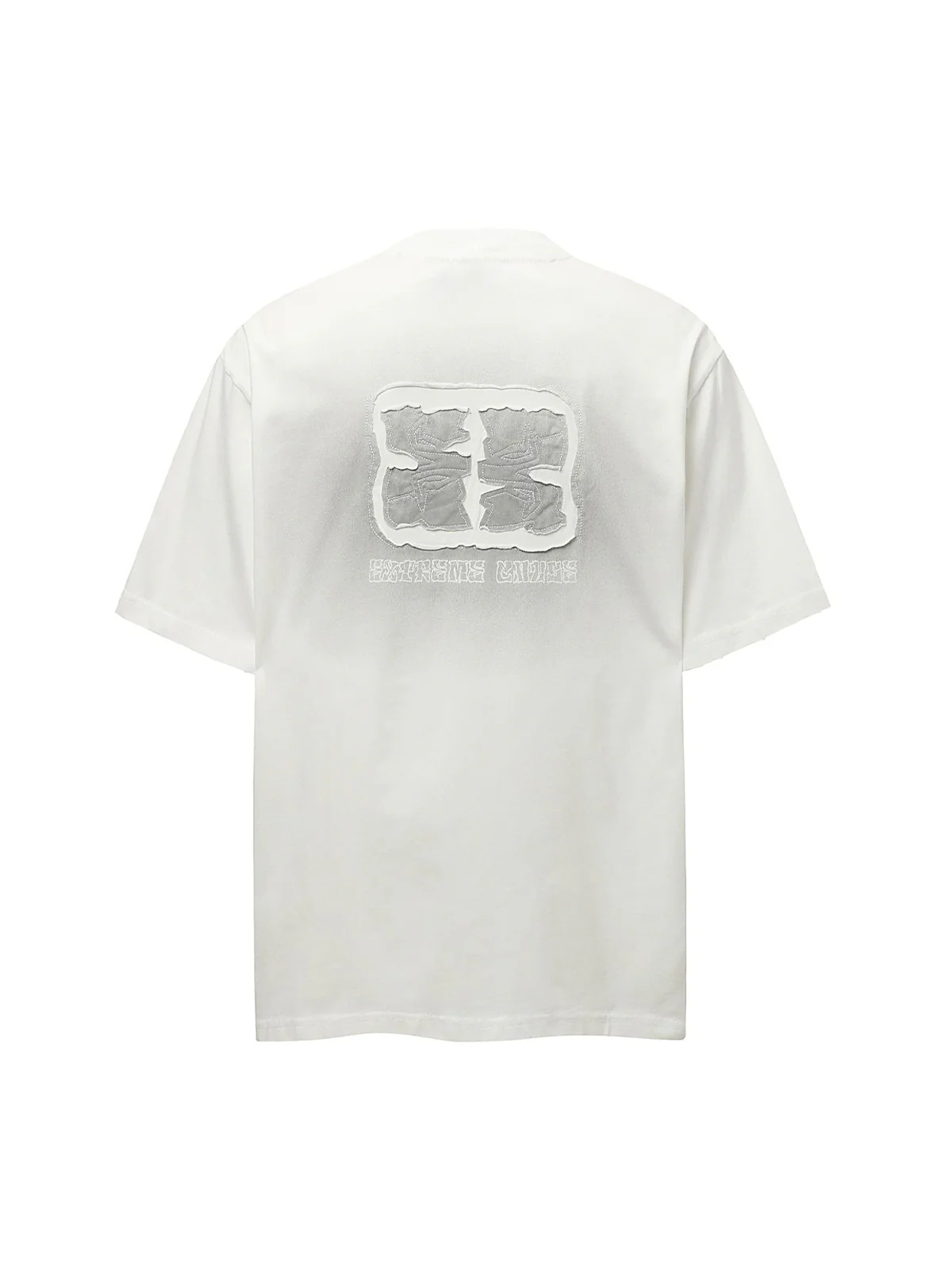 Washed  Patch Embroidery T-shirt