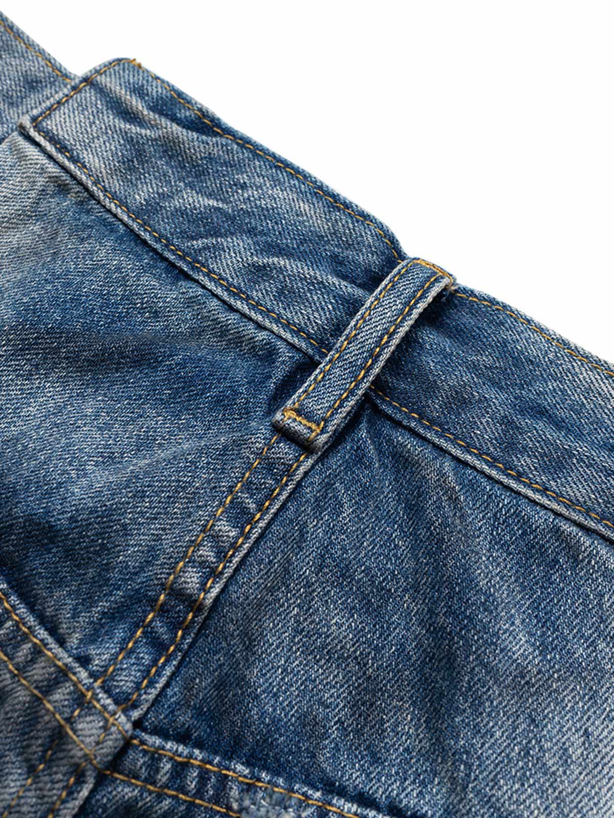 Tie-Dye Distressed Denim Shorts