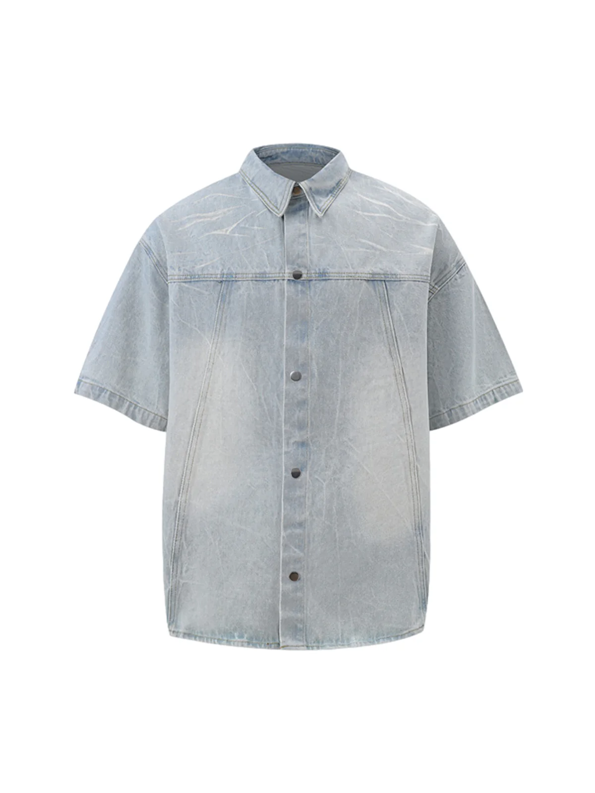 Short Sleeve Shirt & Shorts Denim Set