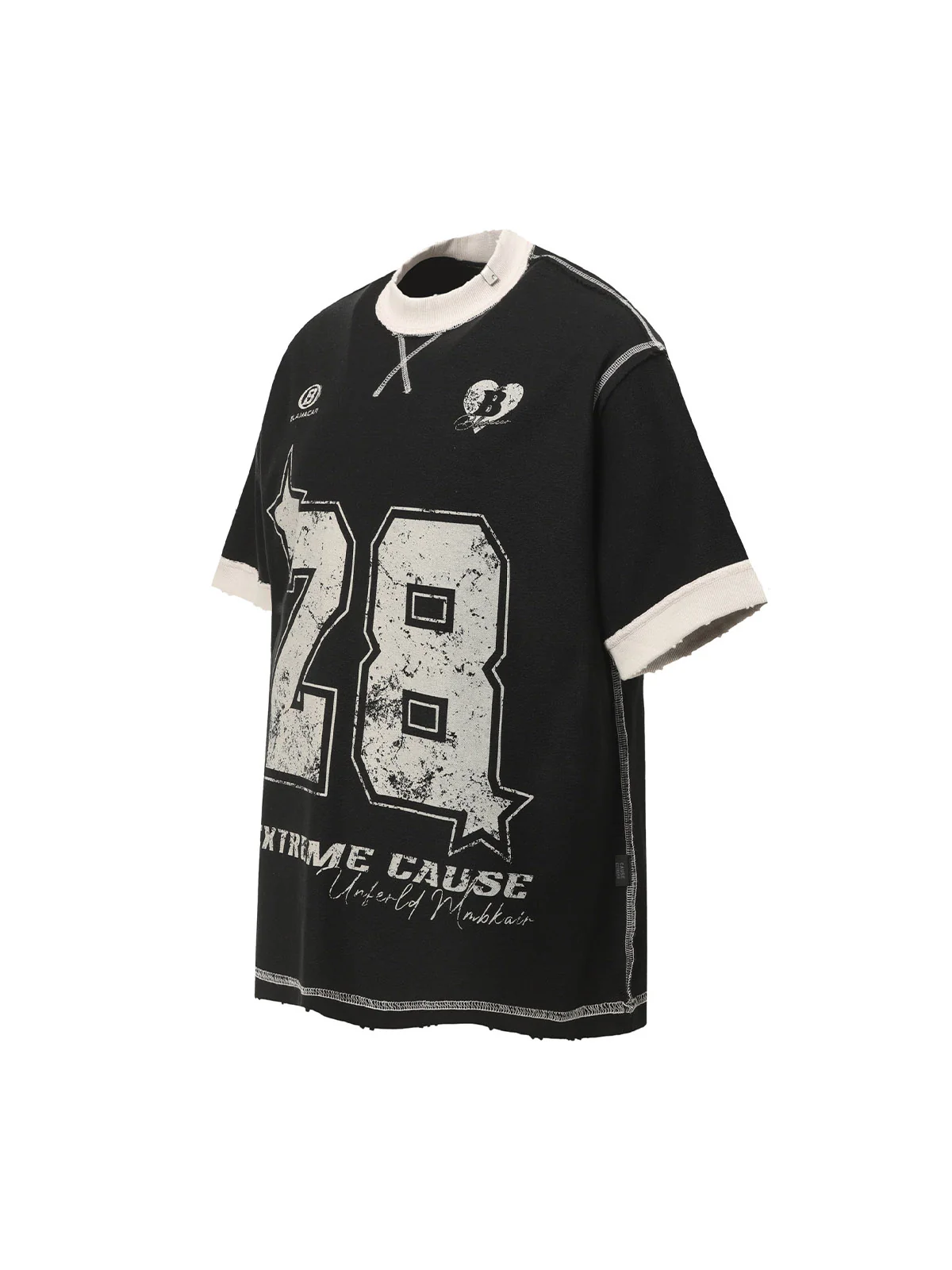 Distressed NO. 28 Jersey T-Shirt